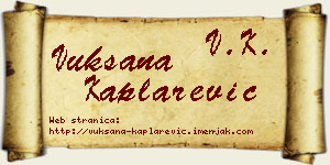 Vuksana Kaplarević vizit kartica